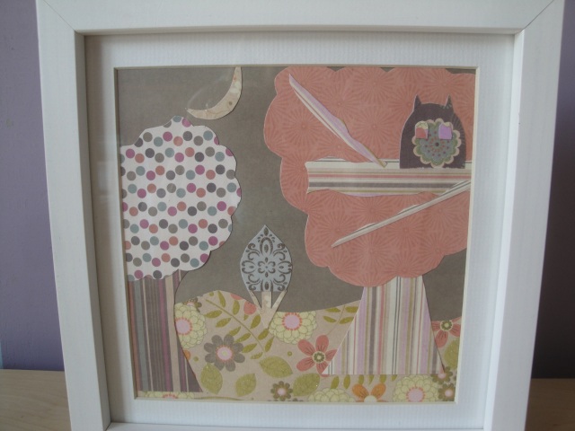 Wooden Night Scene Framed Picture