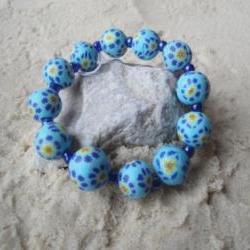 Blue Flower Bracelet