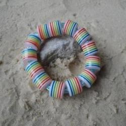 Stretch Rainbow Barrel Bracelet