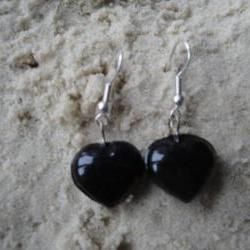 Black Heart Earrings