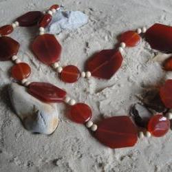 Chunky Red-Orange Necklace